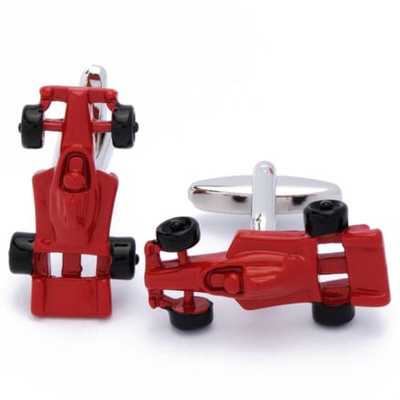 Manchetknopen - Raceauto Formule 1 Rood en Zwart