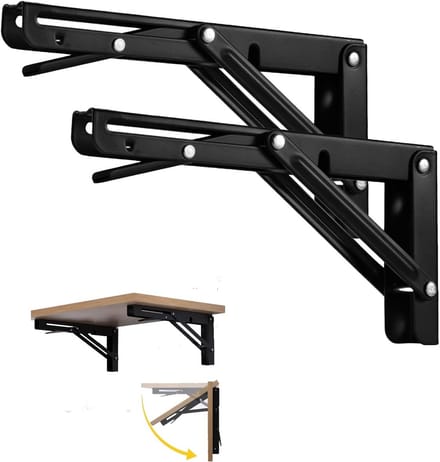 Set van 2 Opvouwbare Planksteunen 19 cm voor Zware Lasten