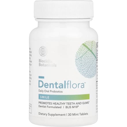 Biocidin Botanicals, Dentalflora™, probiotiques oraux quotidiens, 30 comprimés à la menthe