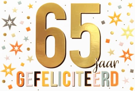 Kaart - Artige - Goud waard - 65 jaar - GWA29
