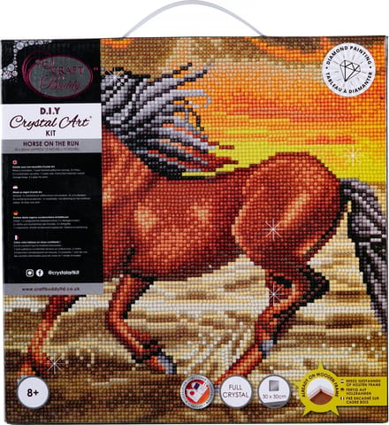 Crystal Art Set Paard 30 X 30 Cm