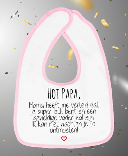 Slabbetje Roze Hoi Papa