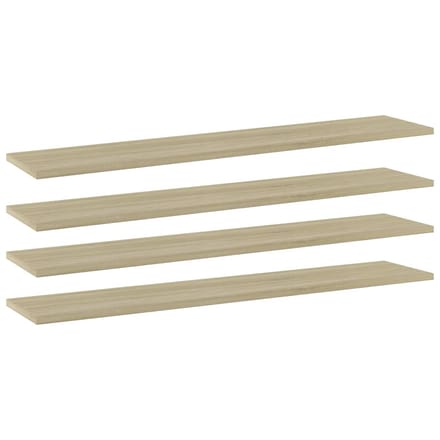vidaXL - Wandschappen - 4 - st - 100x20x1,5 - cm - spaanplaat - sonoma - eikenkleurig