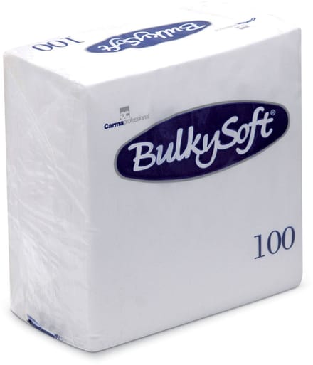 Bulkysoft servet wit 1/4 vouw 2-laags 24x24cm 2000 stuks