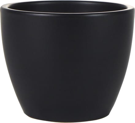 Ter Steege Bloempot - zwart - glans - Scandinavisch - 15 x 12 cm - plantenpot