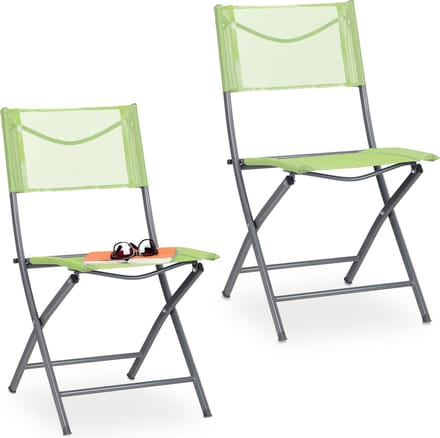 tuinstoelen set van 2 - inklapbaar - tot 120 kg - klapstoel - weerbestendig