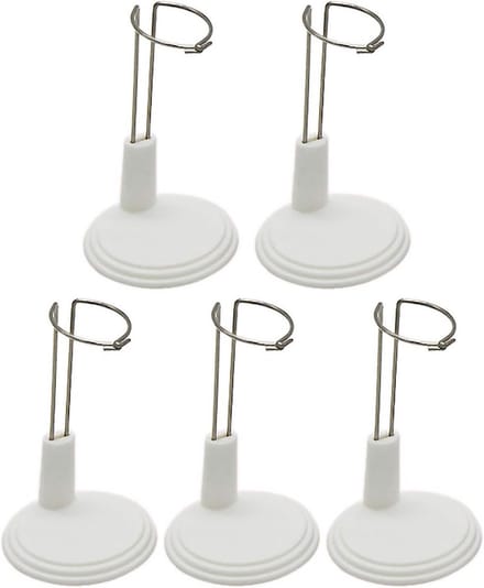 5 stuks verstelbare witte displaystandaard voor poppen van 15-20 cm