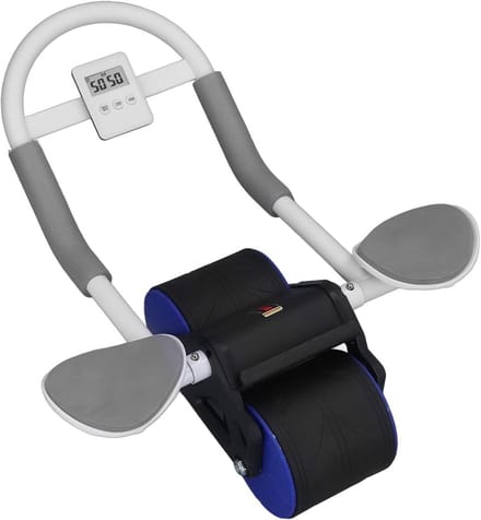 Buikspierwiel - Core Roller - Krachtige Training - Automatische Rebound - 31 x 22 x 19 cm - Blauw