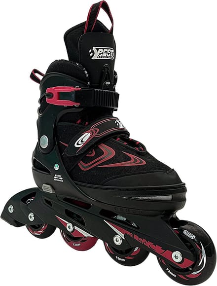 Verstelbare Inline Skates voor Kinderen en Jongeren - Robuust, Zwart/Rood met Rem