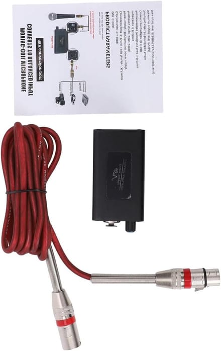 Microfoonversterker - Inline Booster - Audio Opnames - Instelbare Versterking - Compact Metaal - Zilver