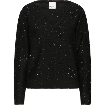 Ichi IHDAMIAN LS Dames Trui - Black