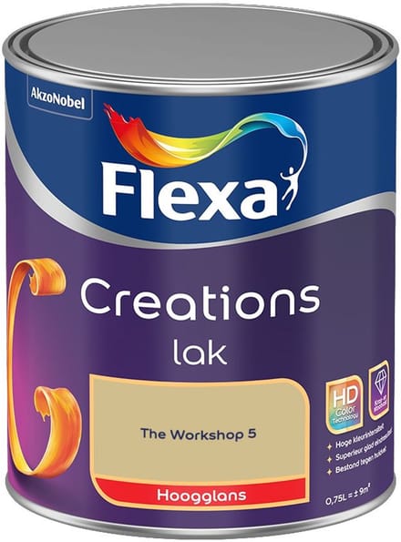 Flexa - Creations Lak Hoogglans - The Workshop 5 - Mengverf - 750 Ml