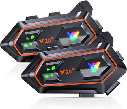 Motorhelm Intercom Systeem Met Ruisonderdrukking voor 2 Personen - 1000m Bereik