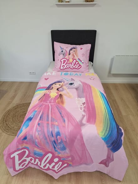 Barbie dekbedovertrek Eenhoorn - microvezel polyester - eenpersoons (140x200 + 60x70 cm)
