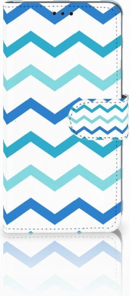 Samsung Galaxy S10 Telefoon Hoesje Zigzag Blauw