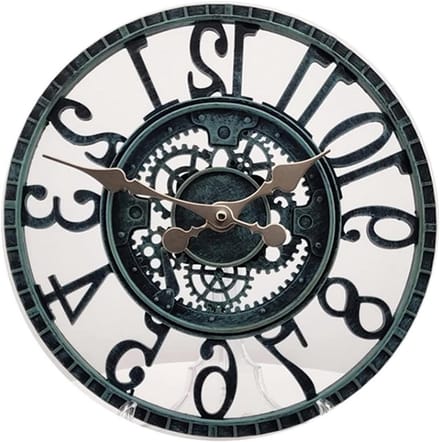 Wandklok - Stille Klok - Buiten Decoratie - Waterdicht Hars - 30 cm - Zwart