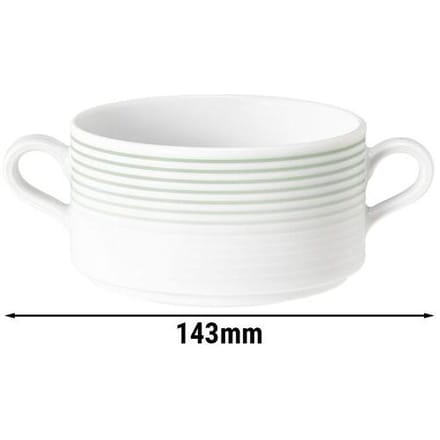 (6 stuks) SELTMANN WEIDEN Soepkop - 0,27 liter - Saliegroen Wit