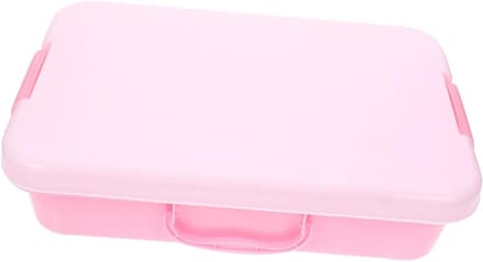 Opbergdoos Zandbak - Draagbare Bak - Speelgoed Opbergen - Met Deksel - 38.5 cm - Roze