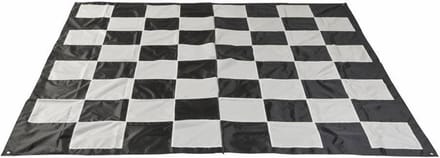 Tuin schaakmat - dambord - 140x140 cm in tas met haringen