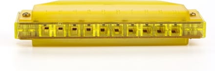 Hohner translucent harmonica kunststof Geel - voor kinderen - beginner mondharmonica