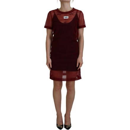 Gehaakt Mini Jurk Bordeaux Stijl