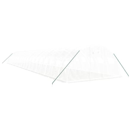 vidaXL - Tuinkas - met - stalen - frame - 80 - m² - 20x4x2 - m - wit
