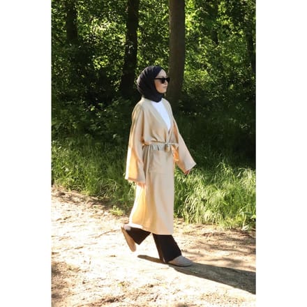 Dames's Zak Met riem Lang Kimono Nerts