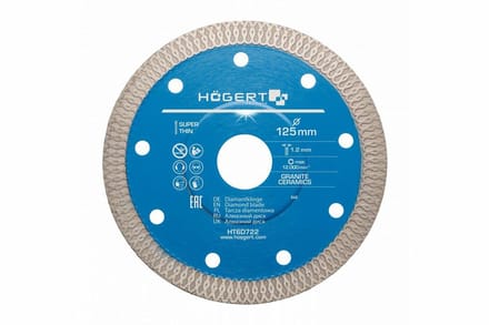 Hoegert HT6D722 - Diamantzaagblad - 125mm - Voor Keramiek