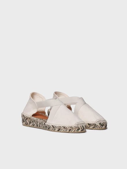 Platte espadrilles voor dames met elastische en veelkleurige zool | ELBA