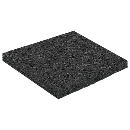 vidaXL Rubber granulaat patio pad Zwart 9 x 9 x 0,6 cm Rubber