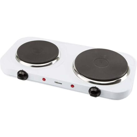 Tristar Elektrische kookplaat 2500W - KP-6245 - 2 Kookzone - Vrijstaand - Wit