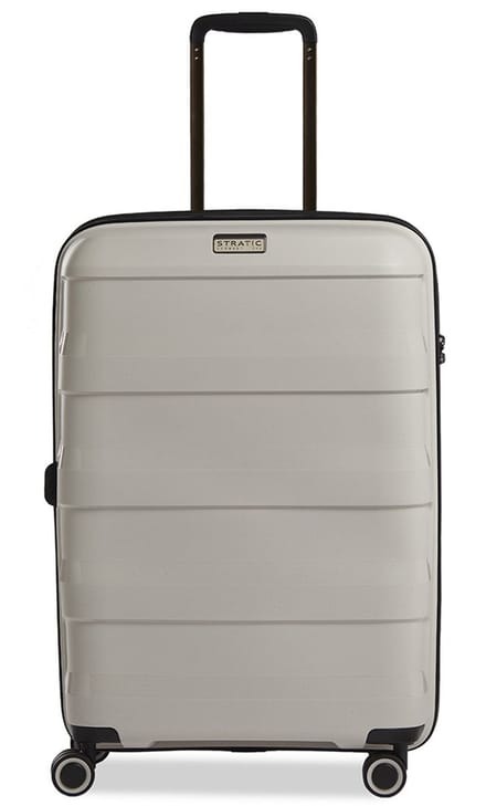 Stratic Straw+ - koffer medium - 66x45x28 cm - 3,7 kg - 65-74 L - spinner - beige