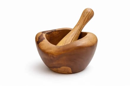 Vijzel met stamper, rustieke vorm - div. afmetingen - 14cm