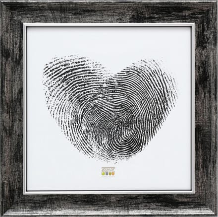 Deknudt Frames fotolijst S46EE2 - zwart met zilver biesje -13x13 cm