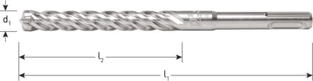 Rotec type 202 hamerboor, SDS+, Quattro-X, Ø 11,0 x 100 x 160 mm.
