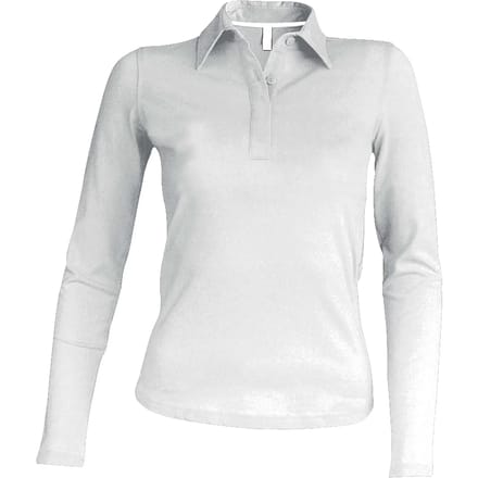 Kariban Damespolo lange mouwen K244 - White - XXL