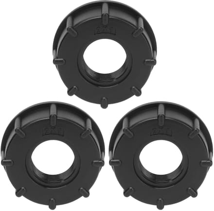 Dailygoody - Tank Connector - Plastic Fitting - 60mm Inner Diameter - Coarse Thread - Ideaal voor IBC Tanks - 3 Stuks