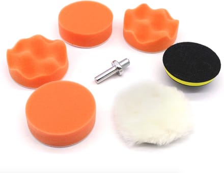 7 stuks poetskit polijsten schijven polishing 8cm diameter voor op de boormachine