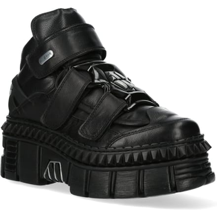 New Rock metalen leren enkellaarzen-WALL285-S3