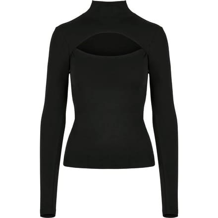 Urban Classics - CutOut Turtleneck Longsleeve top - 4XL - Zwart