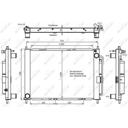 A/C condensor NRF 350056