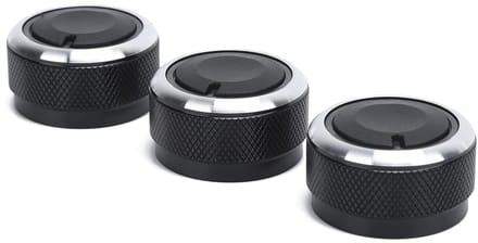 Klimaatregelaar Knop - Interieur Accessoire - Auto Opfrissen - Duurzame Constructie - 3 Stuks - Aluminium