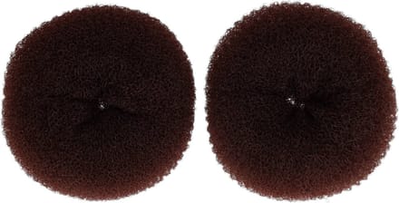 Haarsoires Haardonut 12cm – XL – Hulpmiddel voor Knot – Bruin – 2 Stuks - Haar Donut - Extra Volume Haarrol - Knotmaker