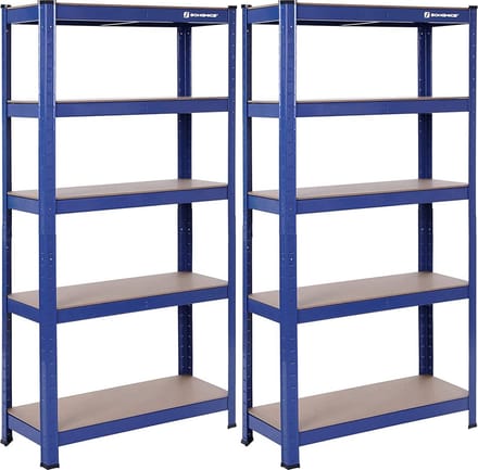 Set van 2 robuuste planken 150 cm hoog blauw