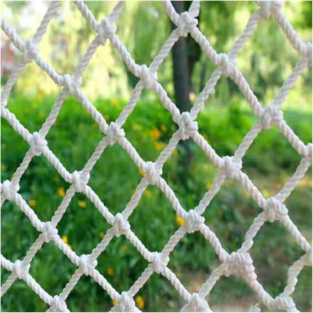 Kinderveiligheidsnet - Net voor kinderen - Balkon beveiligen - Duurzaam nylon materiaal - 2 x 9 m - Wit