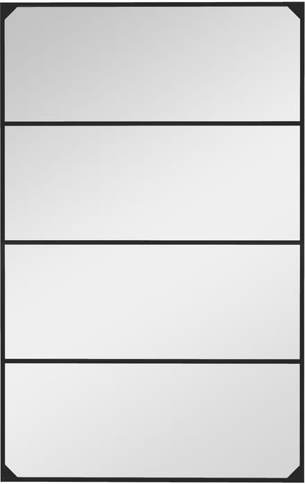 HOMCOM Wandspiegel van glas, 109x2x69cm, zwart