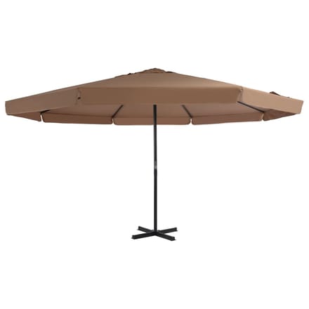 vidaXL - Parasol - met - aluminium - paal - 500 - cm - taupe