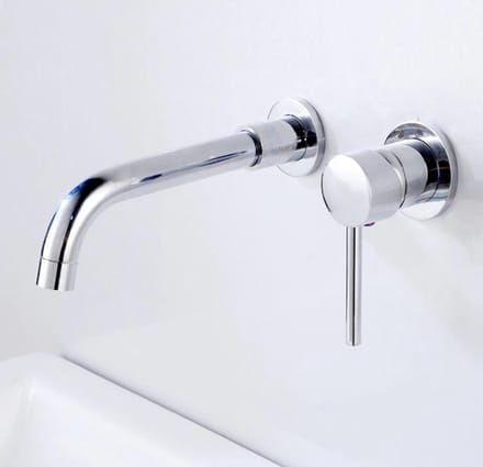 Diamond Line Megan - Wastafelmengkraan - Inbouw - Rond - Chroom - 1 Greeps - 21cm Uitloop