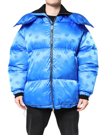 Pufferjack met Allover Logo Print