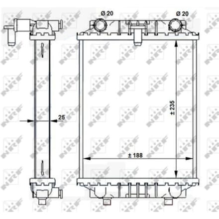 Radiator, motorkoeling NRF 59183
